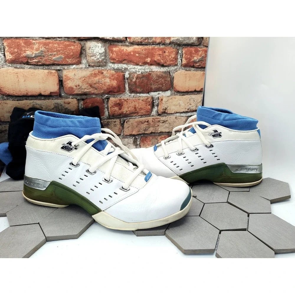 Men's Air Jordan 17 XVII Low University Blue 2002 Size 12 Rare Basketball Shoe